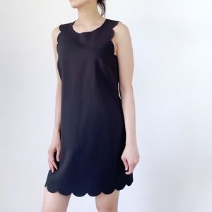 New J crew scalloped black dress